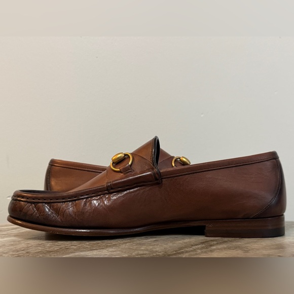 GUCCI 1953 Horsebit Leather Loafer Brown Ombre 8 / 8.5 US $1100 Brixton Jordaan - Picture 5 of 11